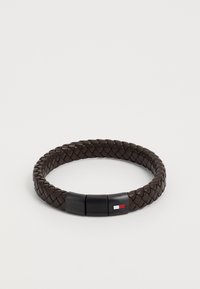 ROUNDED BRAIDED - Armband - brown/black
