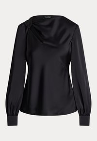 Lauren Ralph Lauren CUTOUT SATIN CHARMEUSE BLOUSE - Camicetta - black