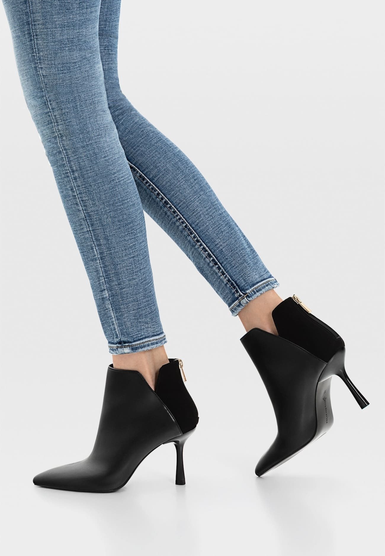 Stradivarius High heeled ankle boots black (Pre-owned