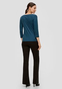 s.Oliver BLACK LABEL SOFTEM - Langarmshirt - dunkles türkis