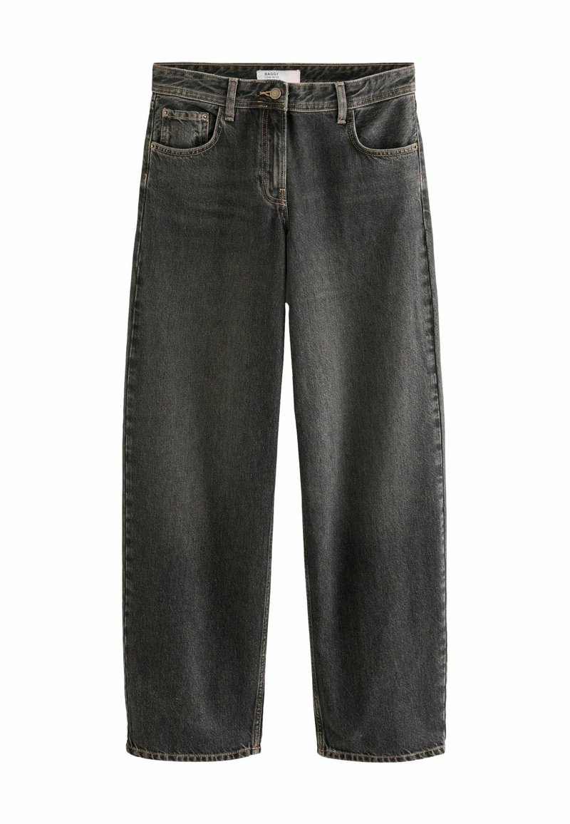 Next WIDE - Džinsi ar paplatinātiem galiem - washed black