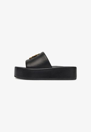 BADURA, FLIP-FLOPS - Natikače na petu - black
