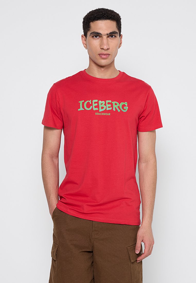 Iceberg T-shirt print rood
