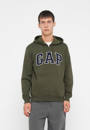 HERITAGE LOGO - Sweater met rits - black moss