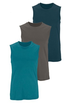 MUSCLE 3 PACK - Top - dunkelpetrol