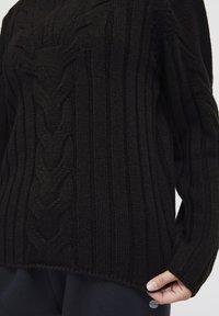 Oxmo Strickpullover - black