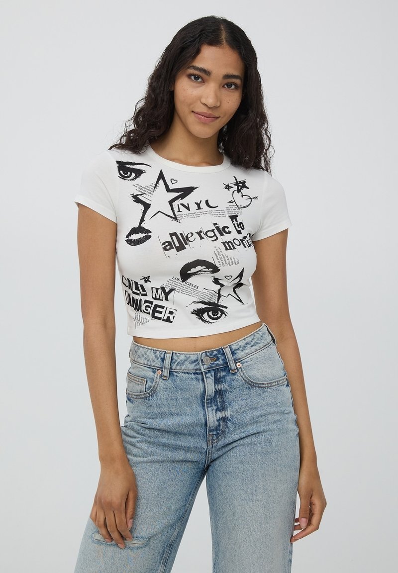 Terranova STAMPA GRAFFITI - Top - bianco lana