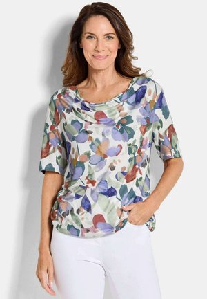 MIT WASSERFALLAUSSCHNITT - T-shirt print - colourful patterned