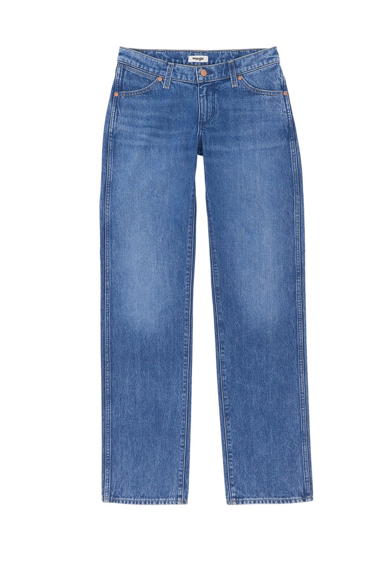 Wrangler LOW RISE COWBOY - Jeans straight leg - lasso lagoon/blå denim ...