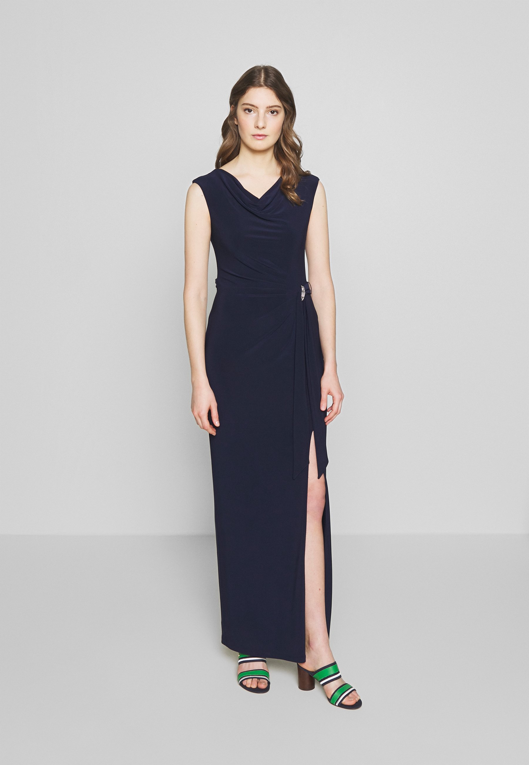 ralph lauren navy long dress