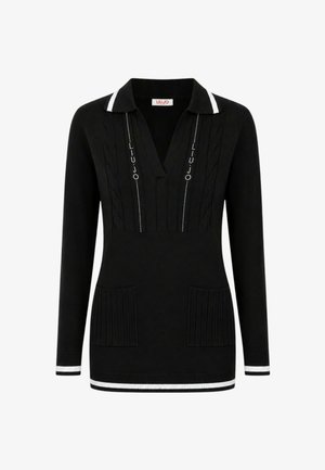 LIU JO, ABITO CORTO IN MAGLIA LIU JO NERO/BIANCO - Robe pull - nero
