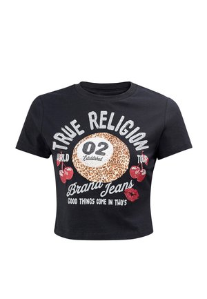 True Religion, TRUE RELIGION T-SHIRT POOL BALL - Print T-shirt - black