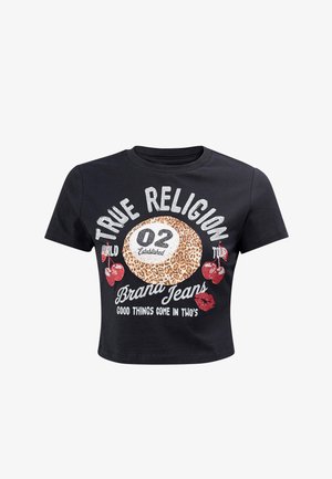 True Religion, TRUE RELIGION T-SHIRT POOL BALL - Print T-shirt - black
