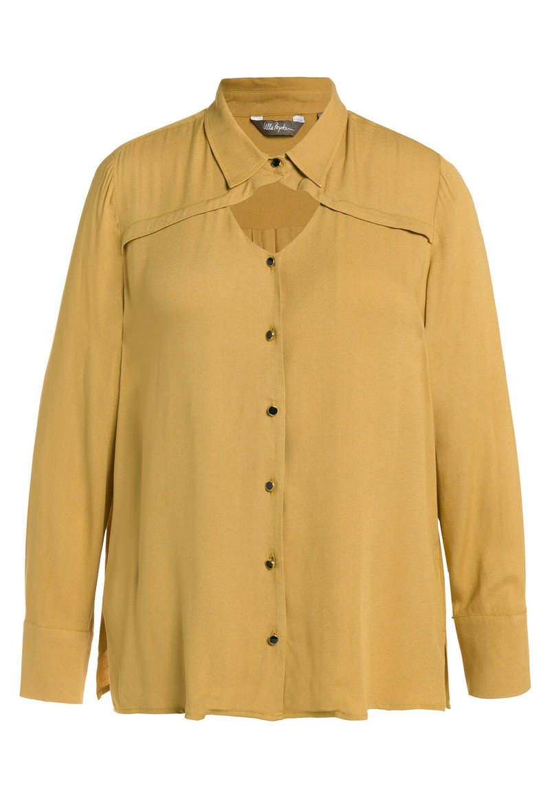 Ulla Popken Overhemdblouse geel Ulla Popken Overhemdblouse geel