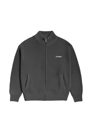 PROHIBITED, CAMPUS KNIT JACKET UNISEX - Cardigan - dark grey