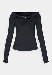 INARAGZ KNOT BLOUSE - Pikkade varrukatega topp - black