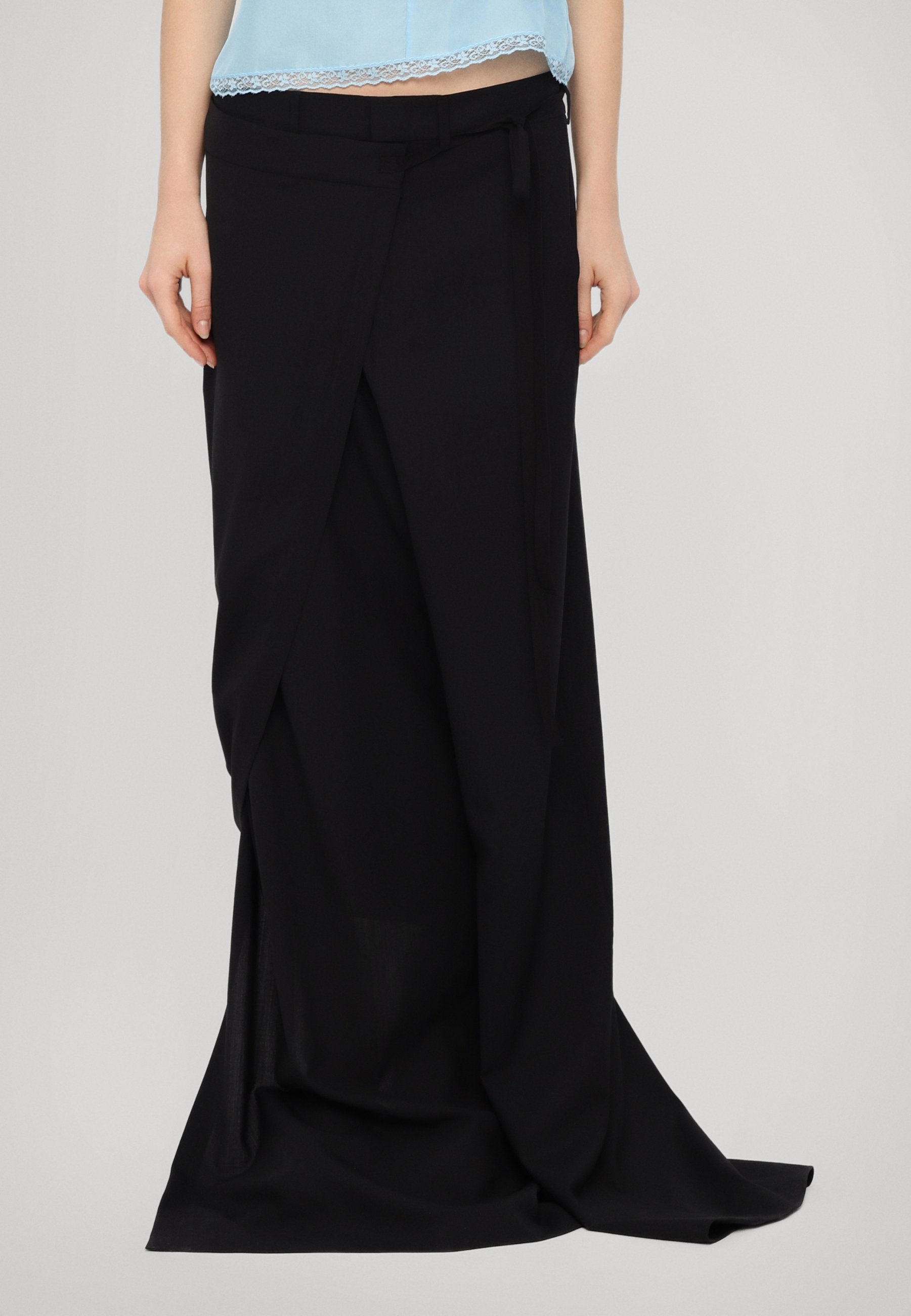 スカート MM6 Maison Margiela Long skirt slits Black Slit Maxi Skirt by MM6 Maison Margiela on Sale