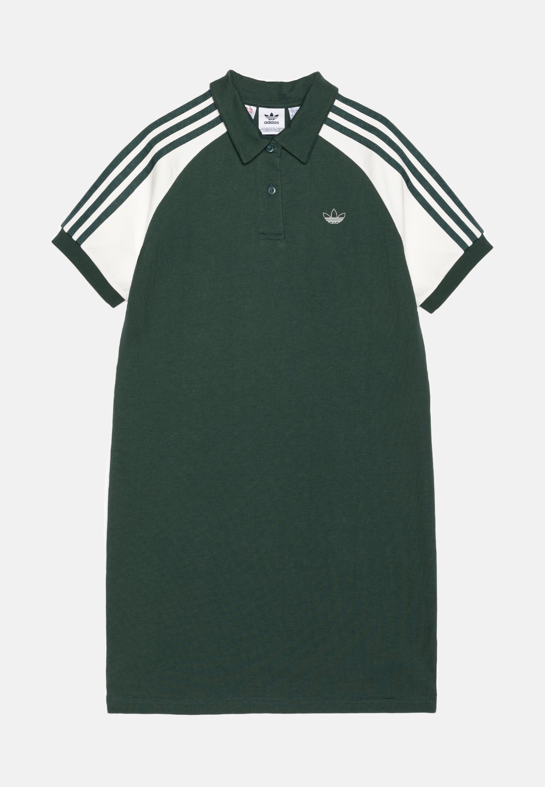 adidas Originals DRESS JUNIOR - Jersey dress - mineral green/off-white/dark  green - Zalando.co.uk