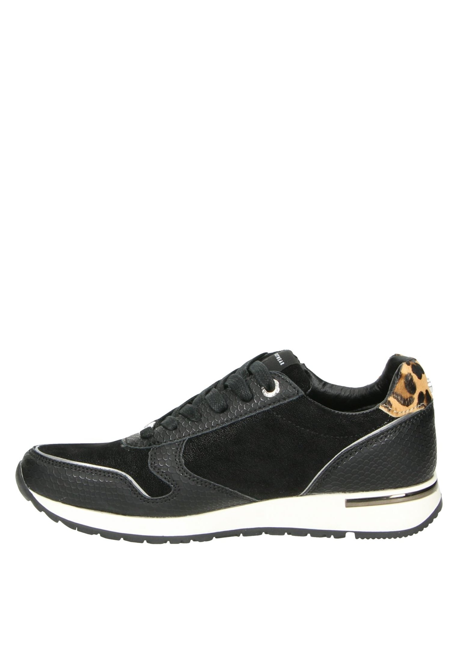 Mexx Djana Lage sneakers Dames Zwart - Schoenen.nl
