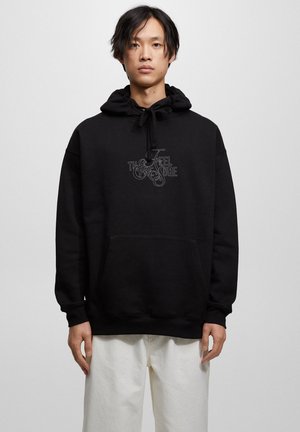 BLACK - Hoodie - mottled black