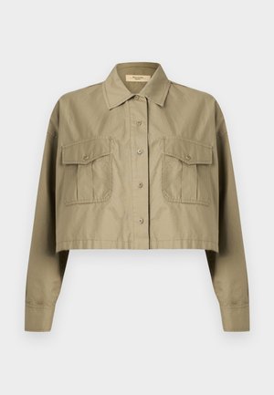 Blúzka so zapínaním na gombíky - olive