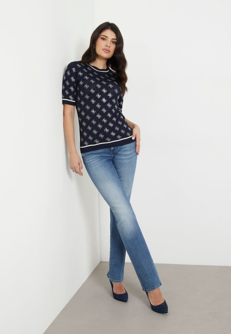 Guess T-shirt print blauw