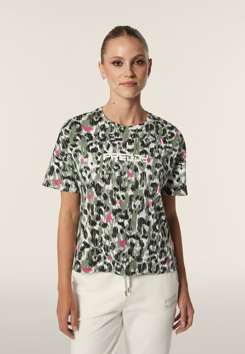 Freddy T-shirt con stampa - allover animalier multicolor