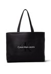 SCULPTED SLIM TOTE MONO - Velika torba - fashion black