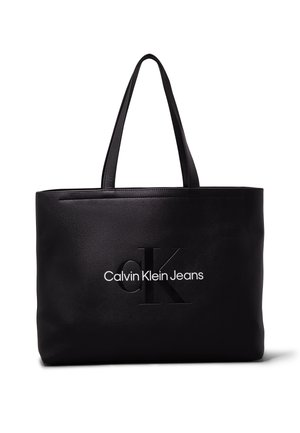 SCULPTED SLIM TOTE MONO - Tote bag - fashion black