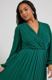 Yours Clothing PLEATED DOBBY  - Freizeitkleid - green