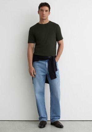 Reiss REGULAR FIT - BLESS CREW NECK - Základné tričko - oxidised green