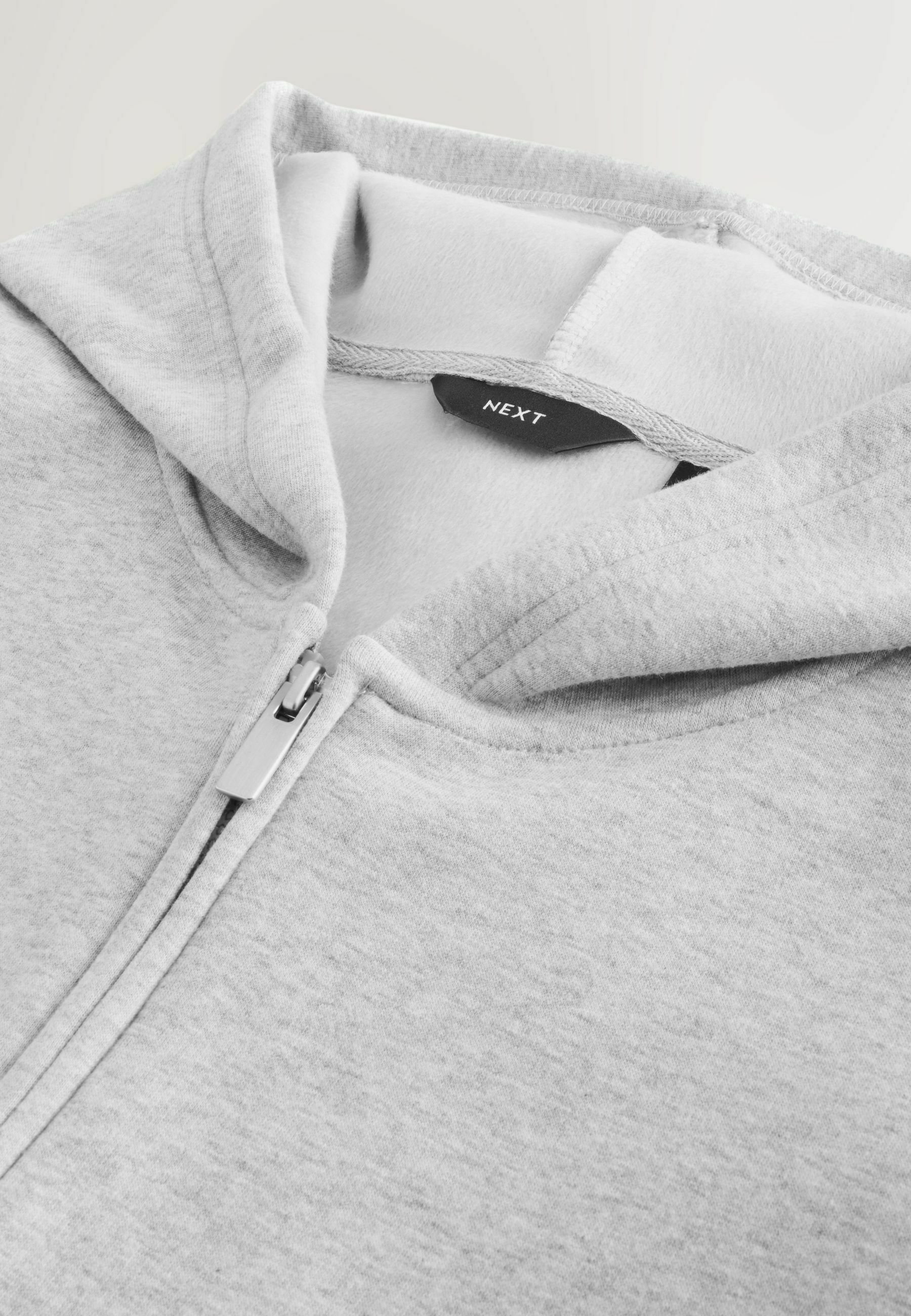 Next LINED THROUGH - Zip-up sweatshirt - slate grey/grey - Zalando