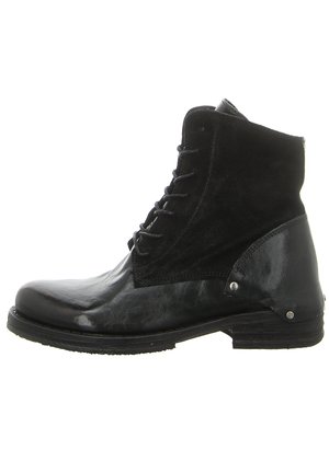 Lace-up ankle boots - black