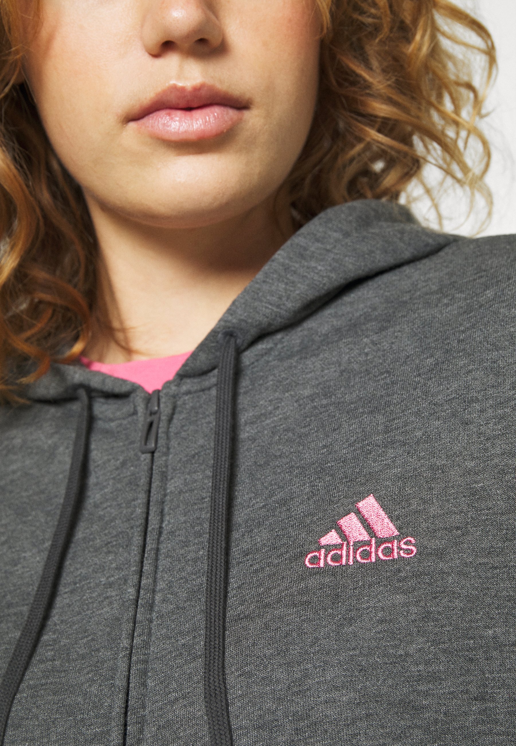 grey adidas zip up