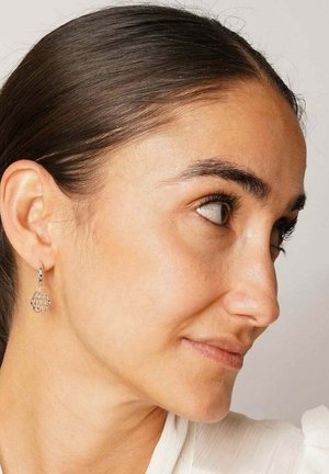 trendor, DAMEN-OHRRINGE MANDALA SILBER 925 KLAPP-CREOLEN - Earrings - silver-coloured