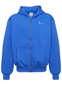 Karl Kani CHEST SIGNATURE ESSENTIAL ZIP HOODIE UNISEX - Majica s kapuljačom i patentnim zatvaračem - blue