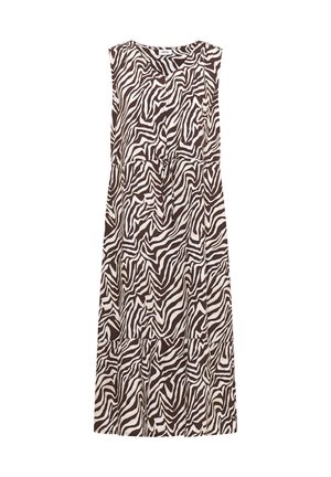 Cecil, MIDIKLEID MIT V-NECK UND ZEBRAPRINT - Robe en jersey - brown cacao