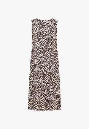 Cecil, MIDIKLEID MIT V-NECK UND ZEBRAPRINT - Robe en jersey - brown cacao