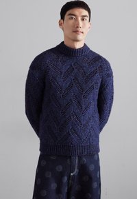 Henrik Vibskov FLAT CREWNECK - Strickpullover - navy