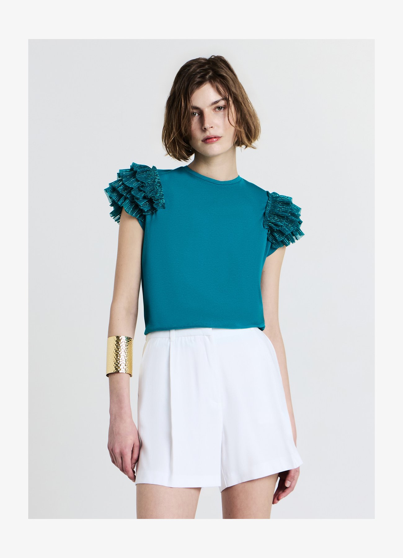 YMING T-Shirt Donna Manica Corta Girocollo – Verde Chiaro, Taglia XXS, In Cotone E Poliestere, Abito Casuale Tunica