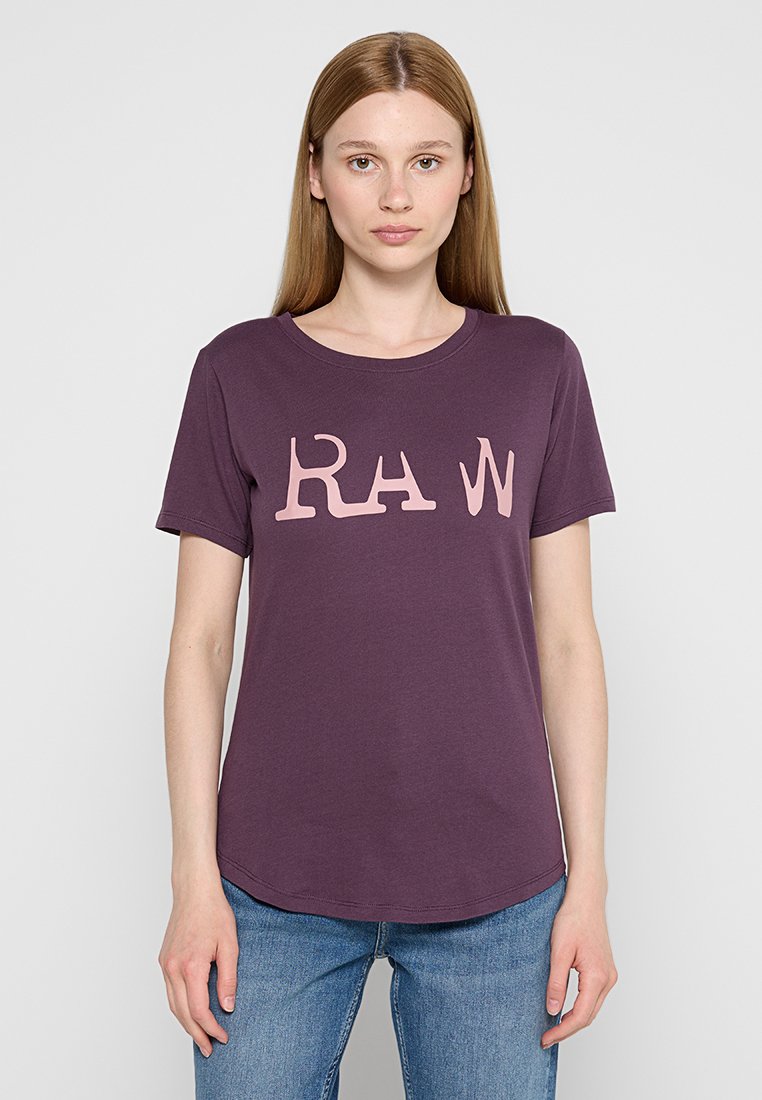 G-Star T-shirt print paars G-Star T-shirt print paars