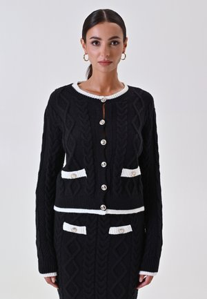 BICOLOR - Cardigan - black