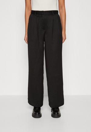 ONLY ONLHEIDI WIDE - Trousers - black