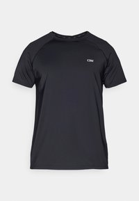 WORKOUT MELANGE - Sportska majica - black