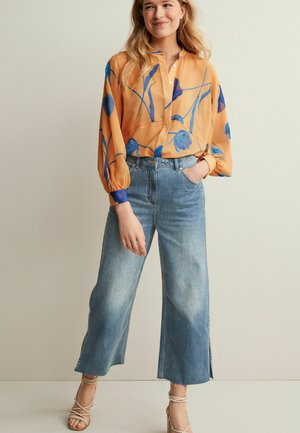 TRIM DETAIL - Camicia - orange/blue floral