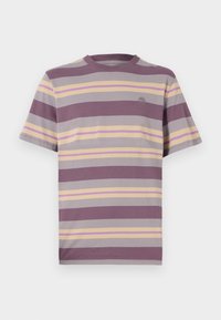 STRIPED SHORT SLEEVE TEE - Marškinėliai su spaudiniu - vintage violet