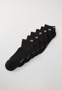 QUARTER PLAIN UNISEX 6 PACK - Spordisokid - black