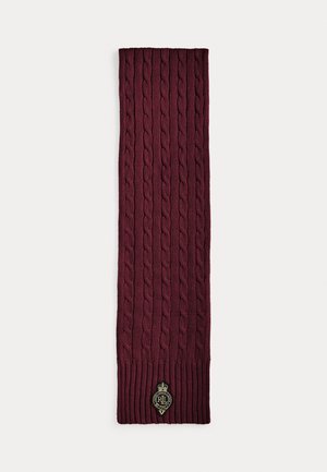 CREST-PATCH CABLE-KNIT SCARF - Sciarpa - dark garnet