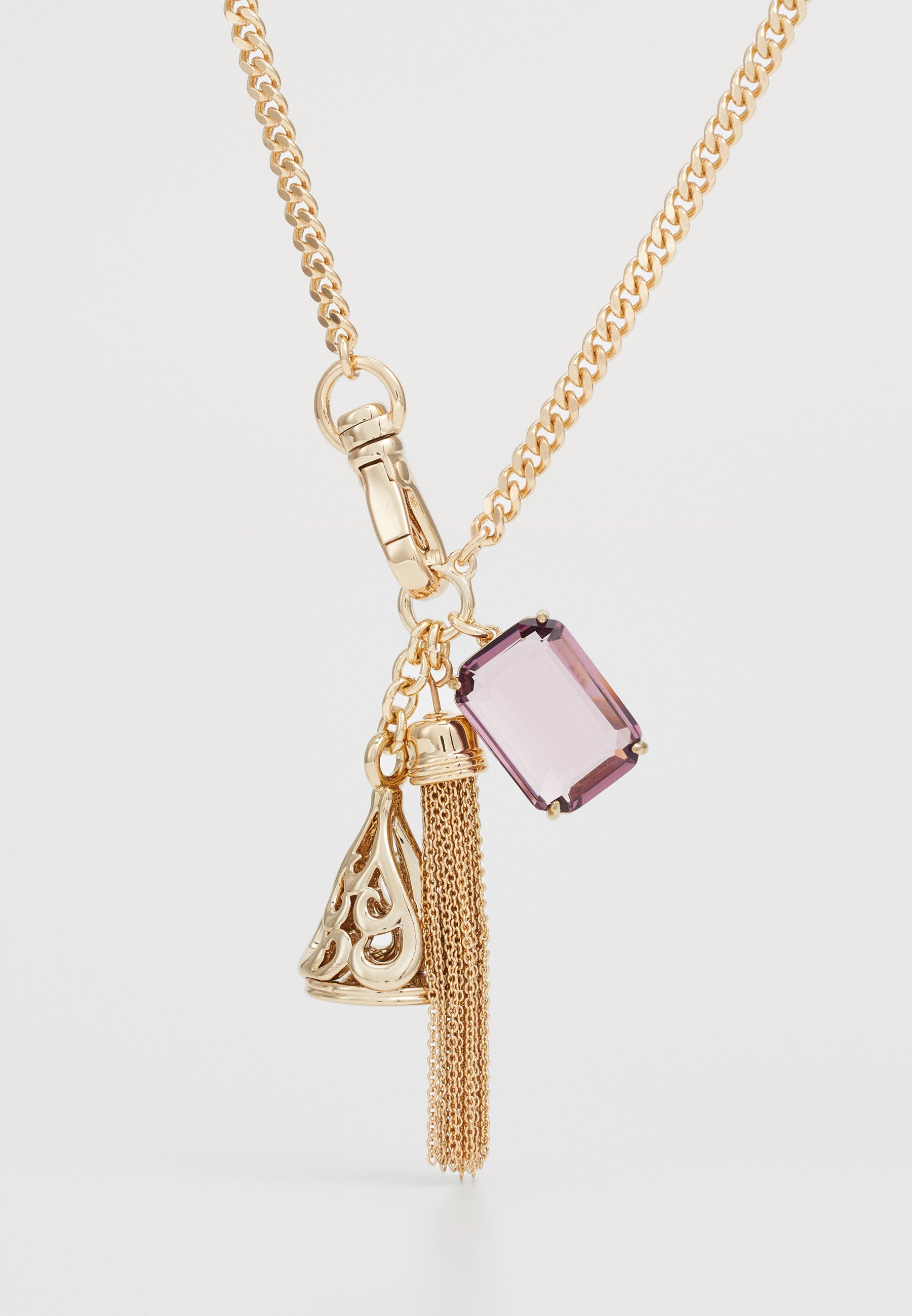 【Ralph Lauren】Gold-Tone Chain Tassel & Color Crystal Charm Lauren Ralph Lauren Gold-Tone Chain Tassel & Color Crystal