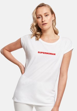 CLASSIC ROLL UP SWOMX - Print T-shirt - white
